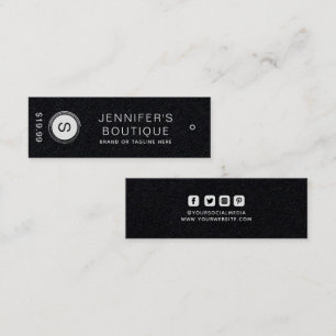 衣類ラベルスモールビジネス白黒 コーリングカード