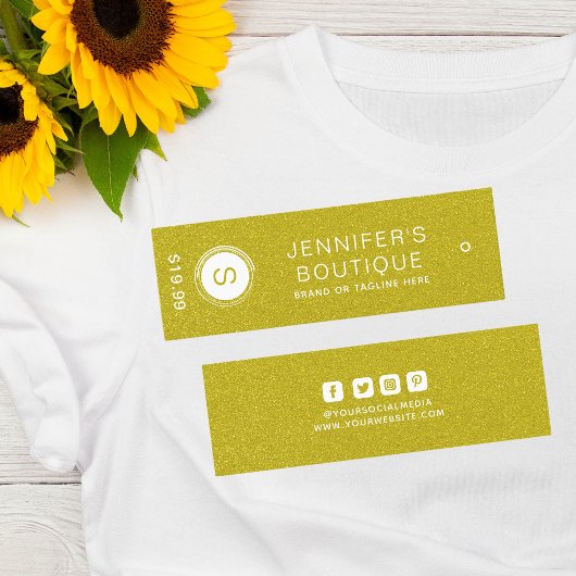 衣類ラベルスモールビジネス金ゴールドホワイト コーリングカード