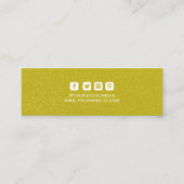 衣類ラベルスモールビジネス金ゴールドホワイト コーリングカード (裏面)
