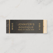 衣類ラベルスモールビジネス金ゴールドラグジュアリーきらめく コーリングカード (正面)