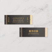 衣類ラベルスモールビジネス金ゴールドラグジュアリーきらめく コーリングカード (正面/裏面)