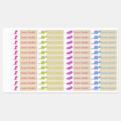 衣類ラベル子供へ- Girl恐竜類 ラベル (シート)