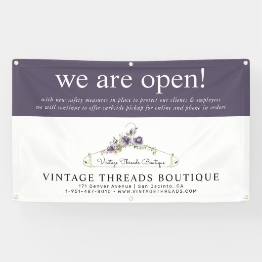 衣類専門店　新型コロナウイルス感染症対策実施　グランドリニューアルオープン 横断幕 (横)