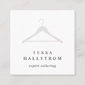 衣類掛け |仕入れ直しSeamstress スクエア名刺 (正面)