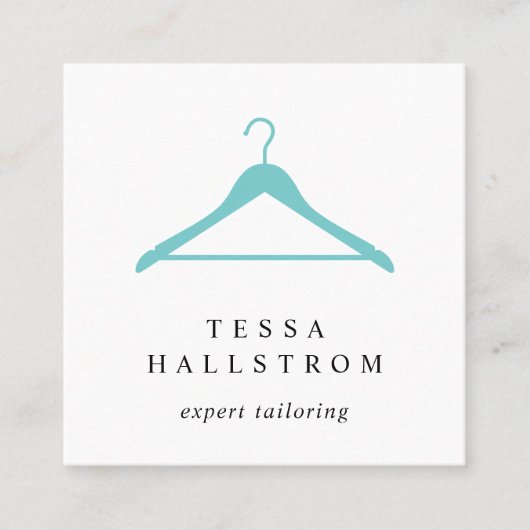 衣類掛け |仕入れ直しSeamstress スクエア名刺 (正面)