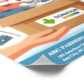 衣類駆動献金チラシのカスタマイズ可能デザイン ポスター (角)