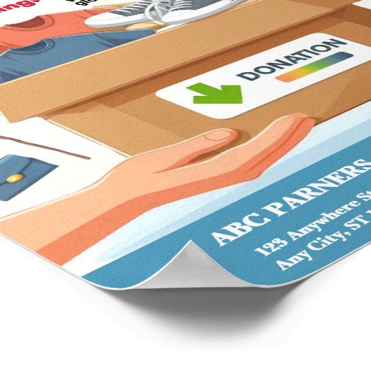 衣類駆動献金チラシのカスタマイズ可能デザイン ポスター (角)