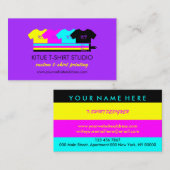 衣類 アパレル ストア オンデマンド印刷 紫 名刺 (正面/裏面)