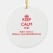 表すためにの平静そしてパーティーを医学の販売保って下さい セラミックオーナメント (正面)