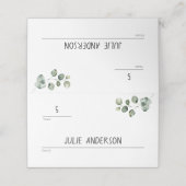 表と名前の両面ユーカリ線 プレイスカード (外部開封)