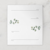 表と名前の両面ユーカリ線 プレイスカード (外部開封)