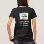 表と裏にロゴが入ったビジネスプロモTシャツ Tシャツ (裏面)