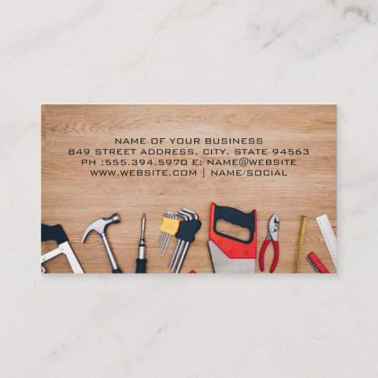 表のハードウェアツール | QRコード 名刺 (裏面)