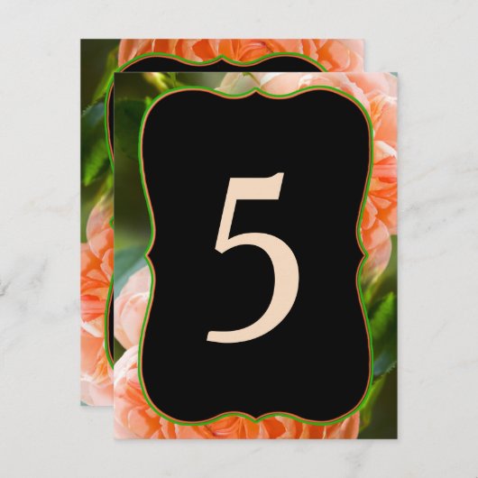 表の割り当てカード – 各カードの変更#数 招待状 (正面/裏面)