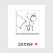 表の反転ミーム シール (シート)