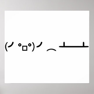表の反転Ascii絵文字の反転 ポスター