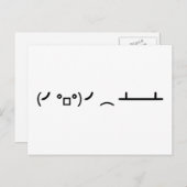 表の反転Ascii絵文字の反転 ポストカード (正面/裏面)