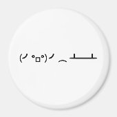 表の反転Ascii絵文字の反転 マグネット (正面)