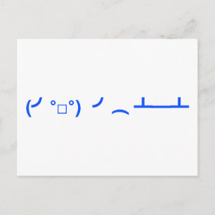 表の反転Emoticonミーム ポストカード