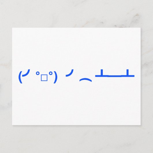 表の反転Emoticonミーム ポストカード (正面)