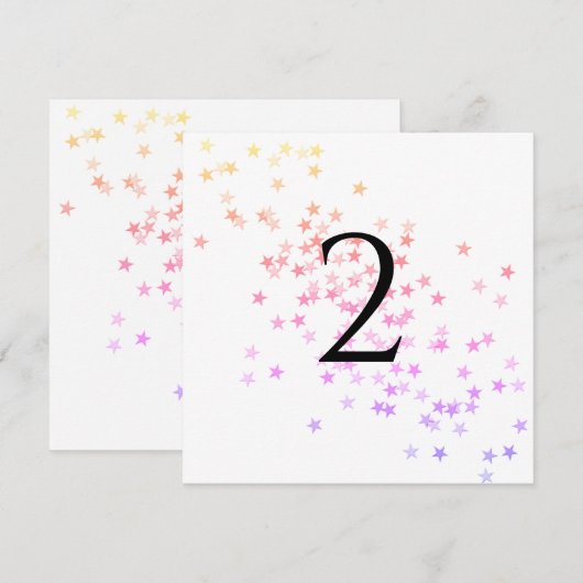 表の数字の星 シーズンカード (正面/裏面)