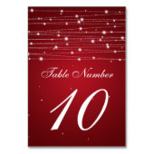 表の番号きらめく行（赤） テーブルナンバー (裏面)