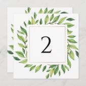 表の番号の緑縁ど色 シーズンカード (正面/裏面)