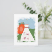 表の番号はがき、プリンセス結婚の ポストカード (スタンド正面)