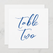 表の番号縁どフローラシンプルエレガント青 シーズンカード (正面/裏面)