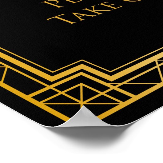 表の結婚署名 | Gatsbyアールデコ ポスター (角)