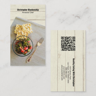 表の設定Personal Chefの写真カスタムQRコード 名刺
