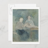 表の農民2名c.1874 (紙付き) ポストカード (正面/裏面)