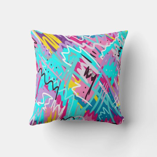 表はっきりした現抽象芸術プリント クッション (裏面)