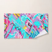 表はっきりした現抽象芸術プリント バスタオルセット (ハンドタオル)