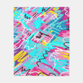 表はっきりした現抽象芸術プリント フリースブランケット (正面)