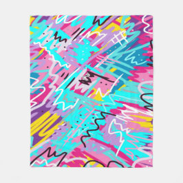 表はっきりした現抽象芸術プリント フリースブランケット