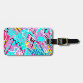 表はっきりした現抽象芸術プリント ラゲッジタグ (正面横)