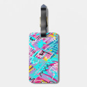 表はっきりした現抽象芸術プリント ラゲッジタグ (裏面縦)