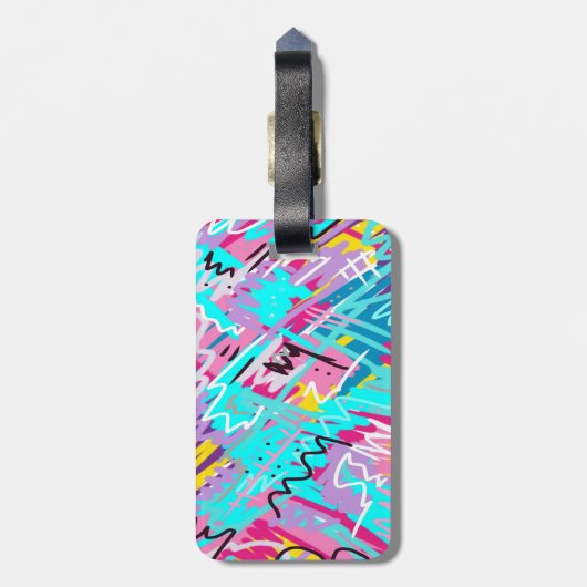 表はっきりした現抽象芸術プリント ラゲッジタグ (裏面縦)