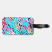 表はっきりした現抽象芸術プリント ラゲッジタグ (裏面横)