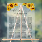 表ひまわり結婚のアクリル座席表 アクリルサイン (ニュートラル)