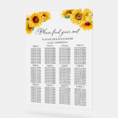 表ひまわり結婚のアクリル座席表 アクリルサイン (傾斜)