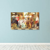 表エレガントで姿を食べる キャンバスプリント (インサイチュ (ウッドフロア))