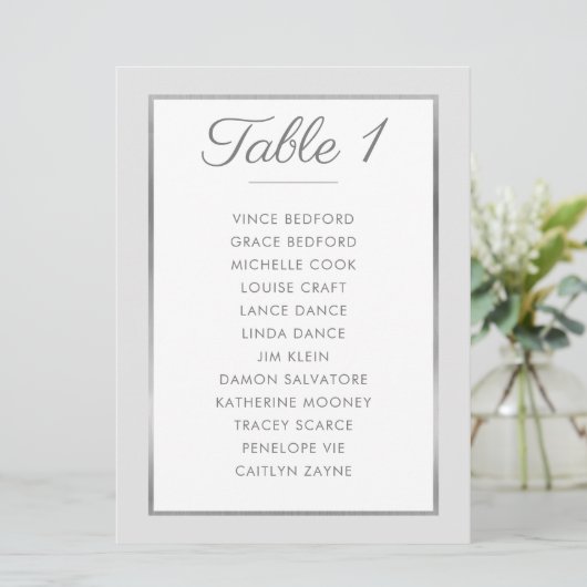 表エレガント数座席表シルバーグレー 招待状 (スタンド正面)