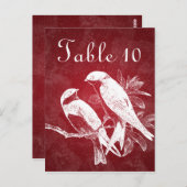 表エレガント数愛鳥赤 ポストカード (正面/裏面)