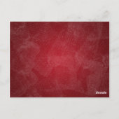 表エレガント数愛鳥赤 ポストカード (裏面)