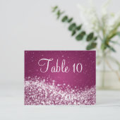 表エレガント番きらめく波プラム ポストカード (スタンド正面)