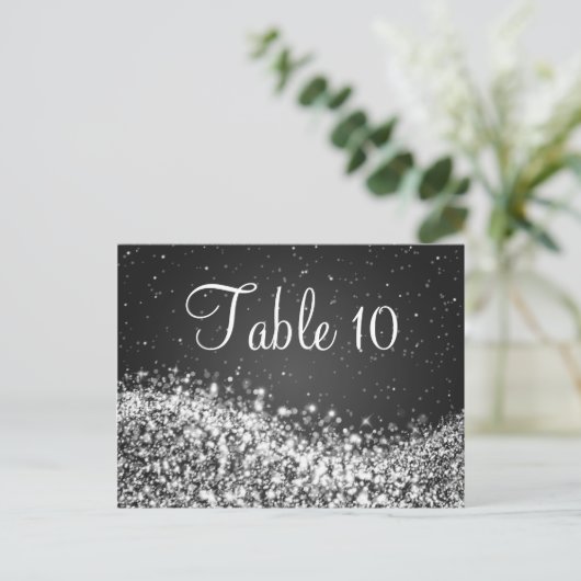 表エレガント番きらめく波形 ポストカード (スタンド正面)