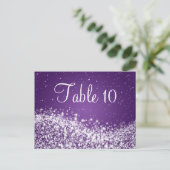 表エレガント番の波きらめく紫 ポストカード (スタンド正面)