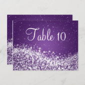 表エレガント番の波きらめく紫 ポストカード (正面/裏面)